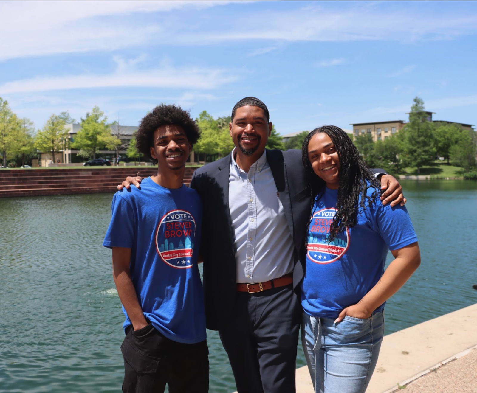 Steven Brown with his family