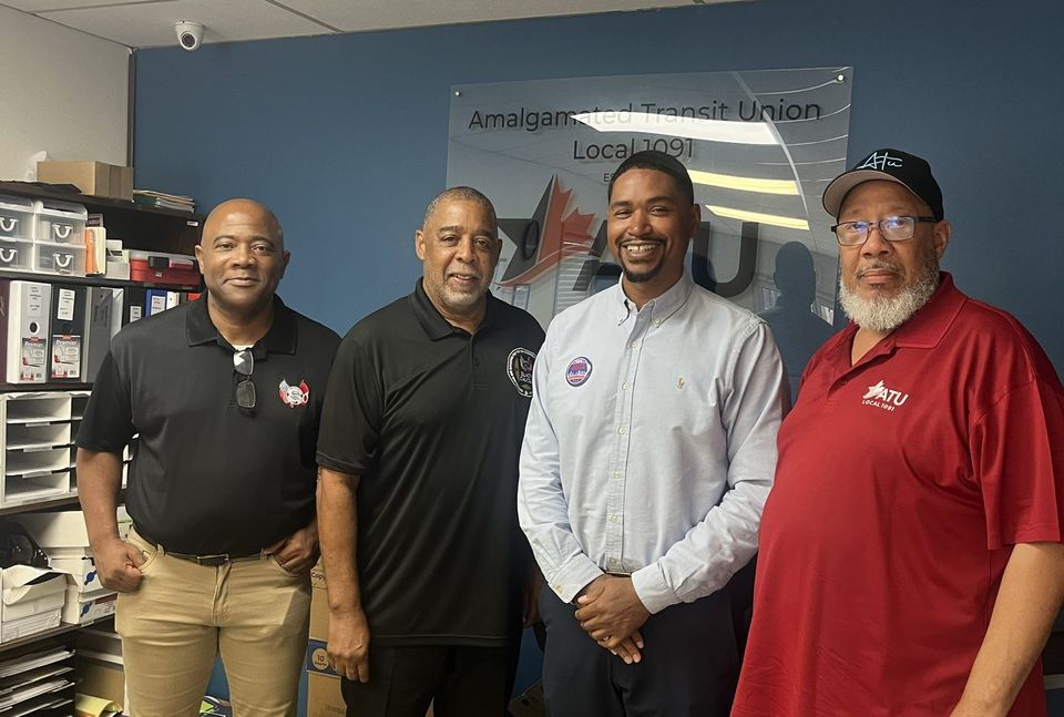 Steven Brown con el liderazgo de Amalgamated Transit Union Local 1091